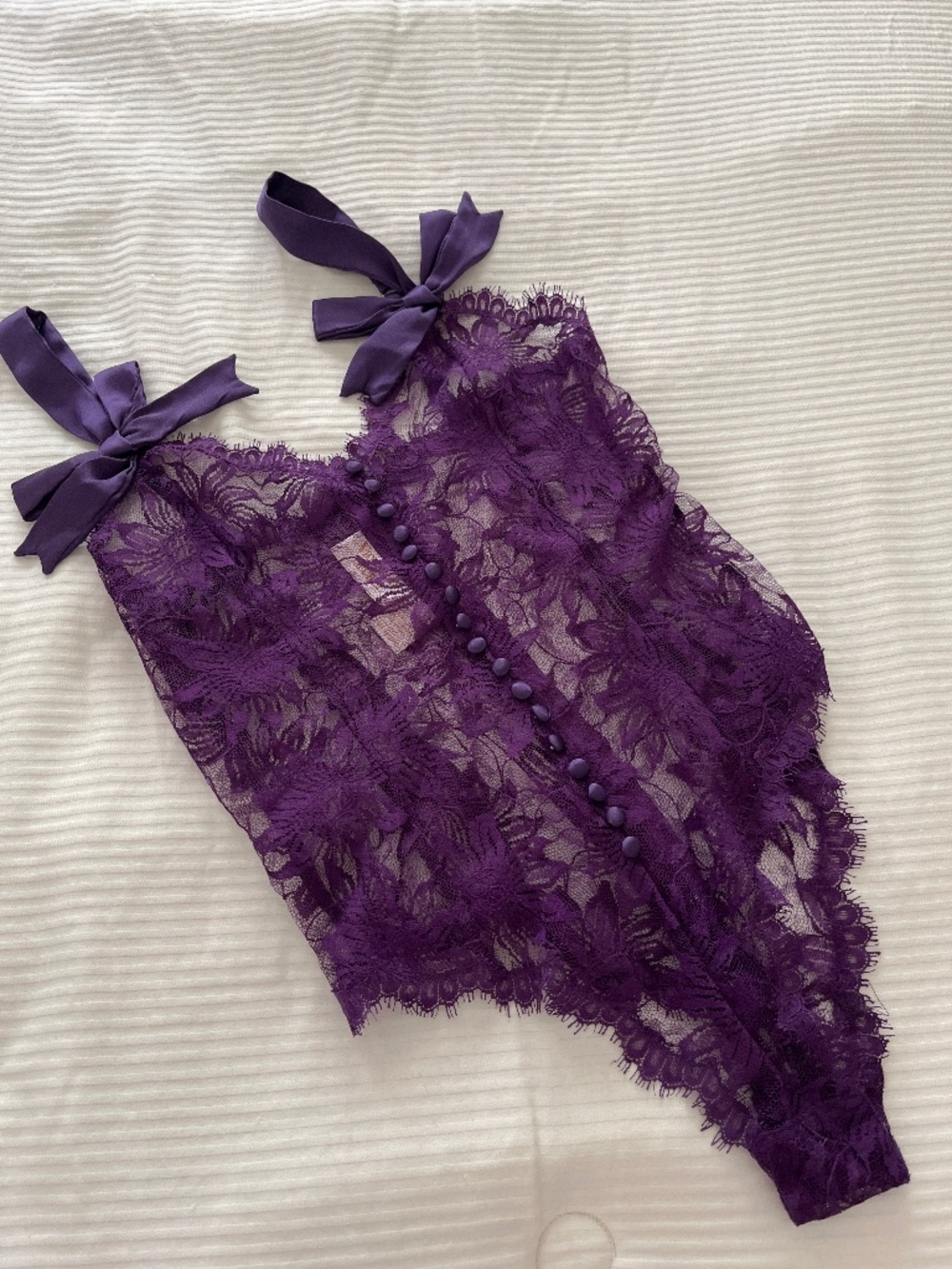 NWOT Victoria’s Secret Vintage Eyelash Lace Teddy Bodysuit